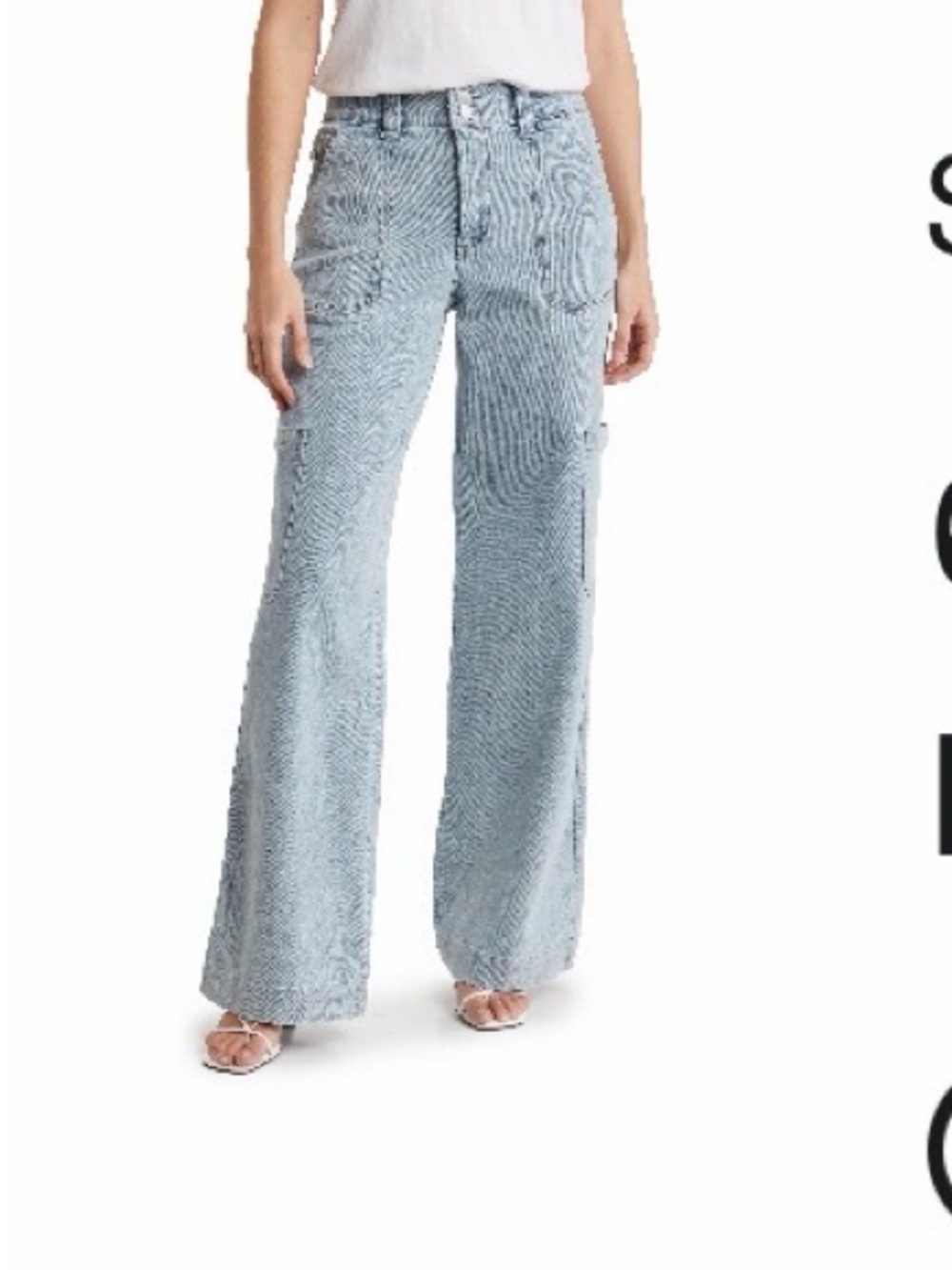 Democracy Light Wash Wide Leg Flare Jeans
